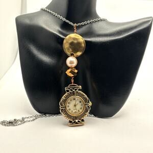 Silver & Gold Watch Pendant